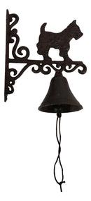 Cast Iron Rustic Vintage Western Scottish Terrier Dog Door Wall Dinner Yard Bell