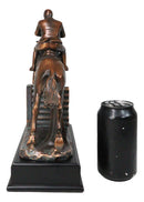 Equestrian Racing Galloping Horse with Jockey Bronze Electroplated Figurine
