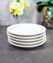 Set Of 6 Yukino Hana Snowflakes Round Appetizer Dessert Salad Ceramic Plates 6"D