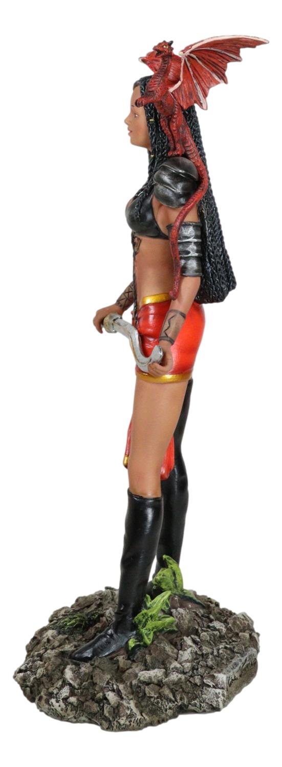 Tribal Warrior Ebony Princess Adaeze The Dragon Witch Holding Sickle Statue