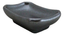 Pack Of 6 Ceramic Black Tetsu Kesho Soy Sauce Oil Condiment Rectangular Dishes
