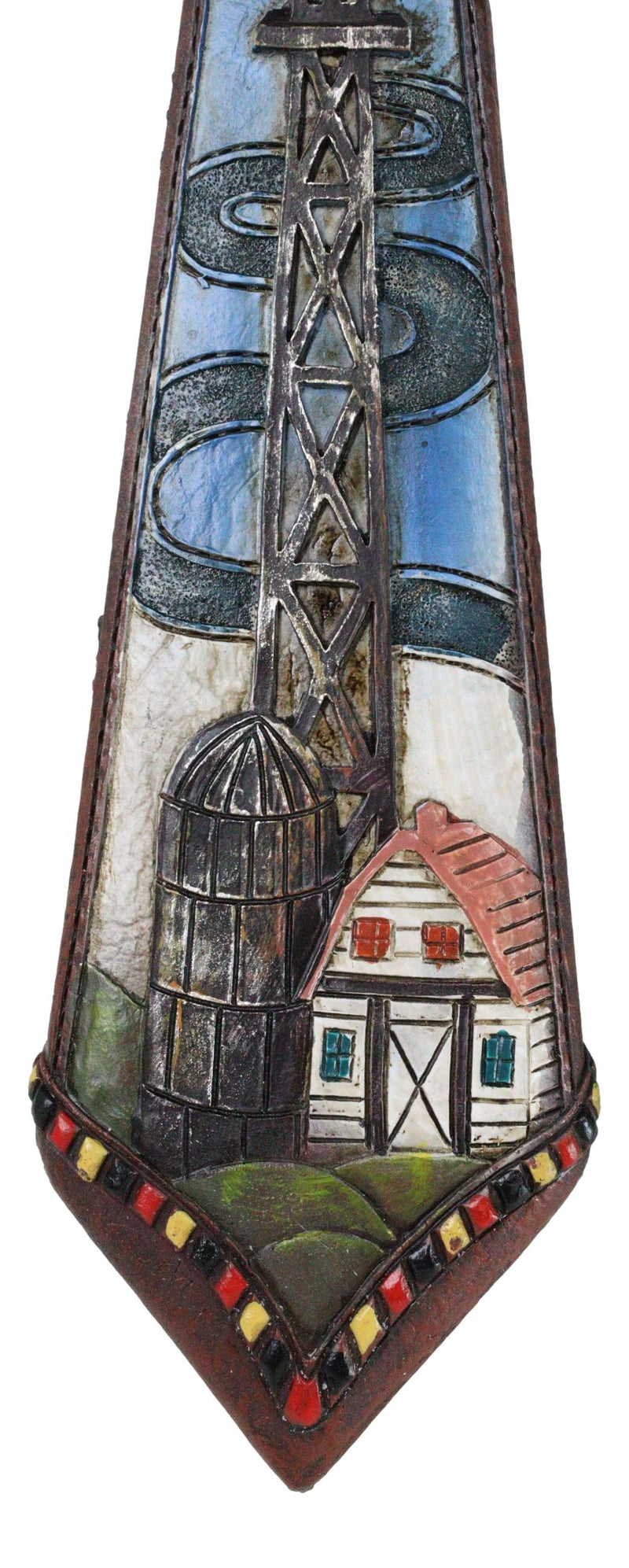 Rustic Country Windmill By Cottage Barn Home With Starry Night Skies Wall Cross