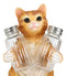 Ebros Orange Tabby Kitty Cat Hugging Spice Salt Pepper Shakers Holder 8.25"H