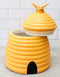 Ebros Rustic Wildlife Busy Honey Bumblebee Bee Hive Beehive Ceramic Cookie Jar 8"Tall