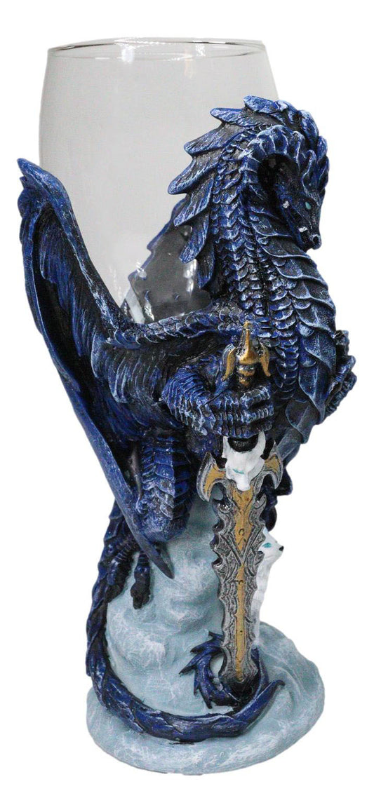 Ruth Thompson Elemental Dragon Alpha Blade Sword Glass Wine Goblet Chalice Cup
