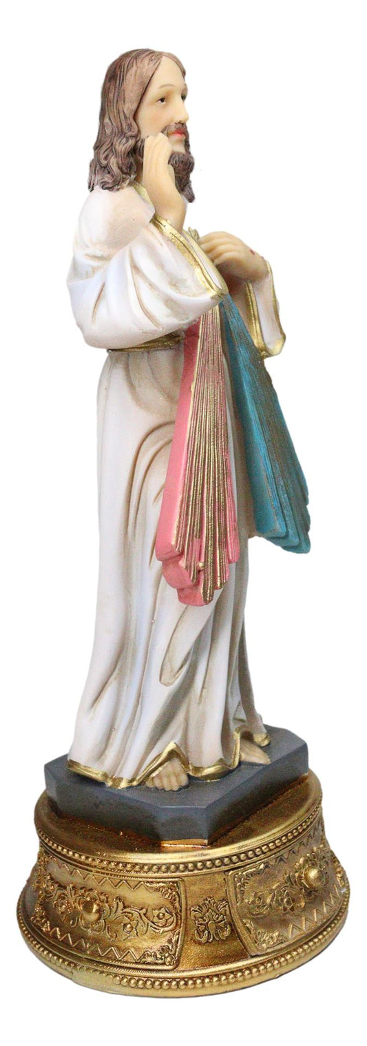 Catholic Christian Divine Mercy of Jesus Christ With Rosary Drawer Box Figurine - Ebros Gift