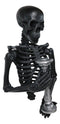 De Mortuis Hallow Impaled Grinning Bone Skeleton Wall Candleholder Sculpture 18"