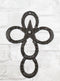 Set Of 2 Cast Iron Rustic Western Horseshoes And Lone Star Christian Wall Cross