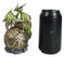 Metallic Green Treasure Dragon Perching On Colorful LED Orb Night Light Figurine