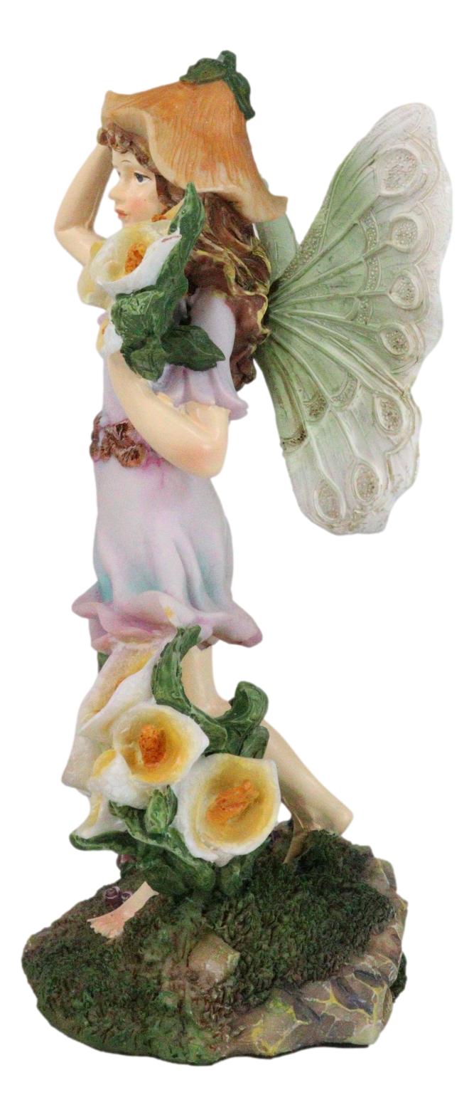 Enchanted Garden Calla Lily Floral Fairy Carrying A Bouquet Of Flowers Figurine