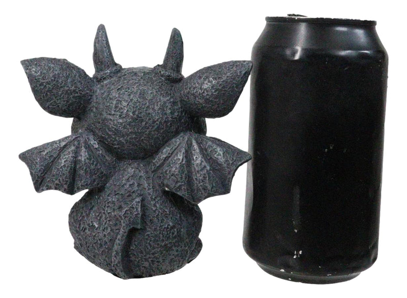 Gothic Horned Bat Cat Gargoyle Bast Figurine 4.5" H Mythical Fantasy Talisman