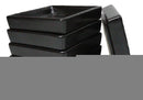Set Of 6 Kokuyo Black Minimalist Ceramic Square Condiment Sauce Dishes 2oz