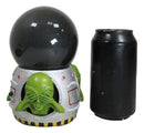 UFO Spaceship Green Roswell Aliens See Hear Speak No Evil Sandstorm Ball Decor