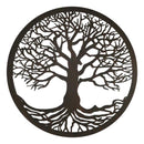 Brown 23"D Oversized Celtic Tree of Life Medallion Metal Wall Circle Plaque
