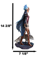 Blue Fire Of Ring Wolf Witch Heroine Warrior Champion With Long Sword Statue