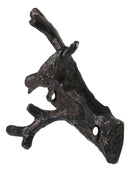 Set of 2 Cast Iron Rustic Bird Perching On Twig Branches 2-Pegs Wall Hooks