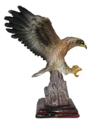 Wild Heritage Golden Eagle Landing Figurine Flying Eagle Over Rock Cliffs Accent