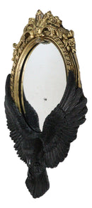Gothic Golden Baroque Style Raven's Gaze Decorative Vanity Wall Hanging Mirror