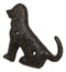 Pack Of 3 Cast Iron Whimsical Rustic Cocker Spaniel Dog Wagging Tail Wall Hooks