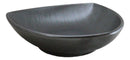Set Of 5 Black Tetsu Kesho Ceramic Appetizer Salad Triangular Deep Plates