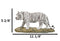 Prowling Fierce Leucistic Winter White Bengal Tiger Figurine 11.25" L