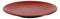Set Of 6 Traditional Solid Red Black Melamine Salad Appetizer Round Plates 7"D