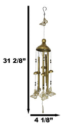 Beautiful Cottage Garden Carved Butterfly Canopy Metal Wind Chime Hanging Mobile