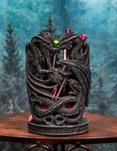 Celtic Dual Dragons Earth Guardians Candleholder Pen Bottle Holder Figurine
