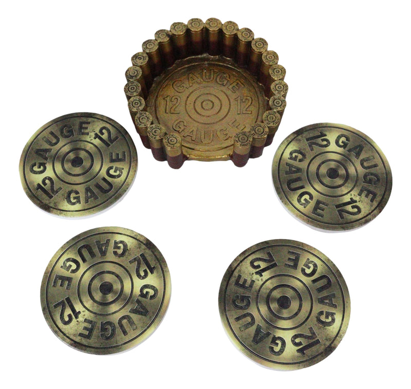 Western 12 Gauge Shotgun Shells Hunter's Ammo Round Coaster Set