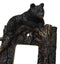 Set of 2 Rustic Forest Black Bears Climbing Tree Wall Single Rocker Cover