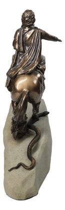 Bronze Horseman Tsar King Peter The Great On Equestrian Horseback Figurine 10"H