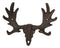 Cast Iron Western Rustic Bull Moose Head Wall Double Hooks For Keys Leashes Hats