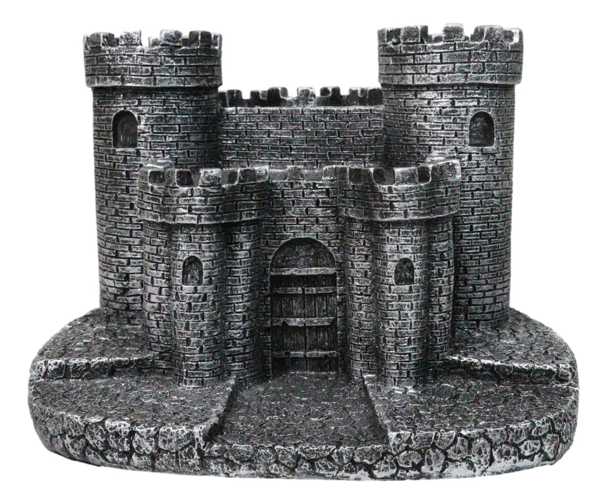 Gothic Medieval Windsor Stonewall Castle Fortress Miniature Display Stand 5"H - Ebros Gift