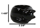 Pack Of 2 Wicca Ceramic Sleeping Black Feline Cat Tea Light Votive Candleholder