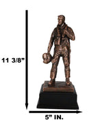 Air Force Airman Aircraft Carrier Fighter Jet Pilot Bronzed Statue With Base 11"