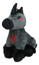 Mythical Fantasy Legend Black Dark Unicorn Hell Steed Luxe Soft Plush Toy Doll