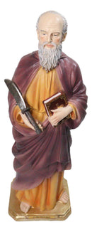 Apostle Of Jesus Martyr Saint Bartholomew Holding Knife Figurine 12" Series