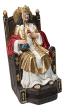 Christian Decor Crowned Christ The King Sitting On The Throne Sculpture 7.75" H