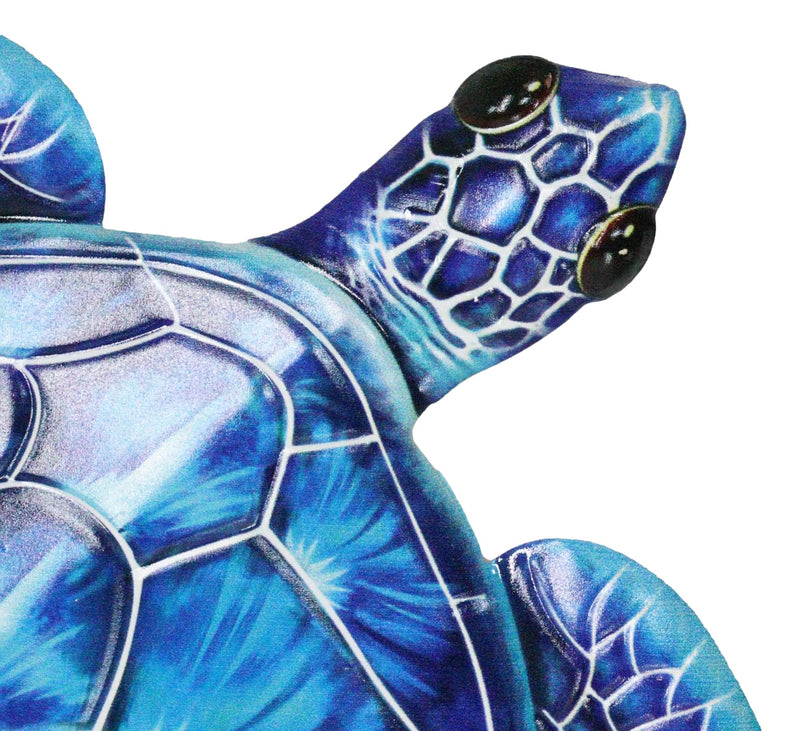 Marine Ocean Harmony Series Blue Bermuda Elegant Sea Turtle Metal Wall Decor