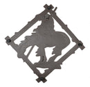 Rustic Western Native Indian Warrior End Of Trail Cast Iron Wall Trivet Decor