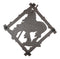 Rustic Western Native Indian Warrior End Of Trail Cast Iron Wall Trivet Decor