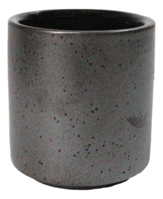Set of 6 Black And Charcoal Gray Modern Porcelain 1.25oz Ochoko Yuzu Sake Cups