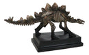 Faux Taxidermy Stegosaurus Dinosaur Fossil Figurine On Museum Display Base Stand