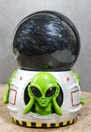 UFO Spaceship Green Roswell Aliens See Hear Speak No Evil Sandstorm Ball Decor