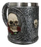 Love Never Dies Day Of The Dead Gothic Sugar Skull With Rose Flowers Coffee Mug