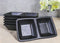 Pack Of 6 Black Silk Melamine 2 Partition Condiment Sauce Dipping Bowl or Dishes