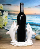 Antique White Ocean Marine Great White Sharks Rising Above Water Wine Holder