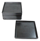 Pack Of 6 Iron Black Tetsu Kesho Ceramic Square Appetizer Salad Plates 6.25" L