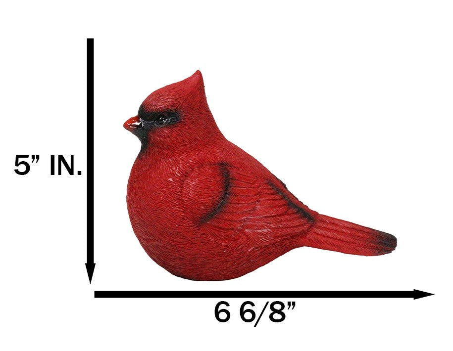 Faux Taxidermy Realistic Northern Male Red Cardinal Bird On Perch Figurine - Ebros Gift