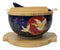Red Moon Golden Crane Donburi Ramen Bowl With Lid Trivet Spoon Chopsticks Set